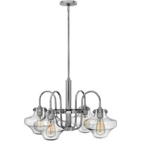 Hängelampe Esszimmer in Chrom Glas Metall Industrie von ELSTEAD