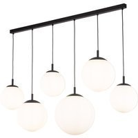 Hängelampe Glas Metall 130 cm lang H: max. 175 cm 6x E27 von TK Lighting
