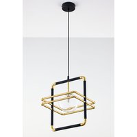 Hängelampe Glas Metall Schwarz Gold L:29 cm G9 Modern von Zaklad Wielobranzowy Export-Import-Jupiter
