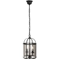 Hängelampe Glas Metall Schwarz Rauchgrau E14 elegant von Steinhauer BV (light+building)
