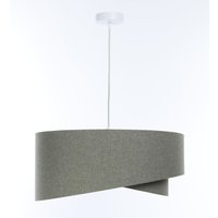 Hängelampe Grau E27 rund Ø 60 cm Stoff Modern verstellbar von BPS Koncept