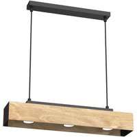 Hängelampe Holz Metall Schwarz L:57 cm GU10 gemütlich von Luminex