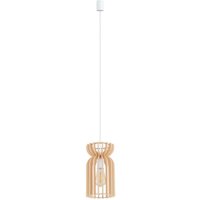Hängelampe Holz Schirm E27 Ø 16 cm Weiß Natur LOZORNO Hängelampe Holz Schirm E27 Ø 16 cm Weiß Natur LOZORNO von Nowodvorski