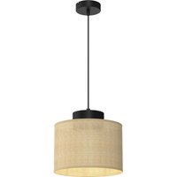Hängelampe Jute Metall Ø25 cm rund E27 natürlich von Luminex