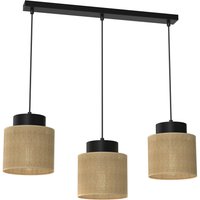 Hängelampe Jute Metall Schwarz Natur 75 cm E27 wohnlich Hängelampe Jute Metall Schwarz Natur 75 cm E27 wohnlich von Luminex