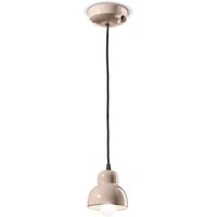 Hängelampe Keramik E14 Ø 11 cm H: max. 132 cm Sandgrau von Ferroluce
