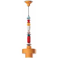 Hängelampe Keramik E27 Gelb Bunt Retro Ø 28 cm Hängelampe Keramik E27 Gelb Bunt Retro Ø 28 cm von Ferroluce