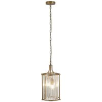 Hängelampe Kristall Art Déco Ø 26 cm H: max. 1,5 cm 2x E14 von Searchlight