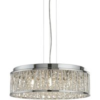 Hängelampe Kristall Ø 48 cm H: max. 135 cm verstellbar 7x G9 von Searchlight