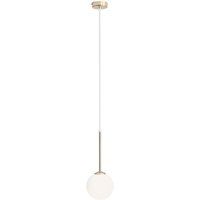 Hängelampe Kugel Glas E14 Ø14 cm rund in Gold Weiß von ALDEX