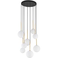 Hängelampe Kugelschirm Schwarz Weiß Gold 8x G9 Glas Hängelampe Kugelschirm Schwarz Weiß Gold 8x G9 Glas von Nowodvorski