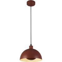 Hängelampe Loft E27 Ø25 cm rund Metallschirm in Orange von 121004