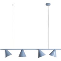 Hängelampe Loft Metall Blau 4-flammig 120 cm lang Hängelampe Loft Metall Blau 4-flammig 120 cm lang von ALDEX