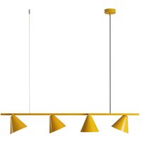 Hängelampe Metall Gelb 4-flammig 120 cm länglich Hängelampe Metall Gelb 4-flammig 120 cm länglich von ALDEX