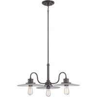 Hängelampe Metall Glas 3-flammig Esszimmer ALNILLA von ELSTEAD
