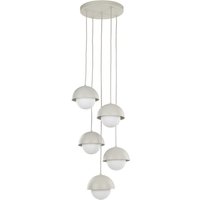 Hängelampe Metall Glas G9 H: max. 1,4 m Beige Weiß 5-flammig Hängelampe Metall Glas G9 H: max. 1,4 m Beige Weiß 5-flammig von TK Lighting