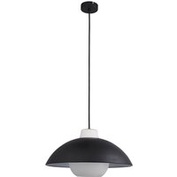 Hängelampe Metall Glas Ø 38 cm rund Schwarz Weiß E27 Retro Hängelampe Metall Glas Ø 38 cm rund Schwarz Weiß E27 Retro von Endon