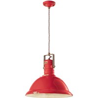 Hängelampe Metall Keramik E27 D: 40 cm rund Vintage von Ferroluce
