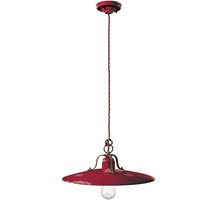 Hängelampe Metall Keramik Ø 40 cm rund E27 Vintage von Ferroluce