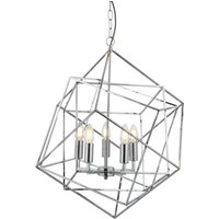 Hängelampe Metall Modern 5-flammig E14 Chrom von Searchlight