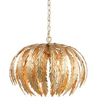 Hängelampe Metall Ø 45 cm rund Blattgold 3x E14 Modern Floral Hängelampe Metall Ø 45 cm rund Blattgold 3x E14 Modern Floral von Endon