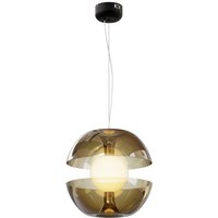Hängelampe Metall Rauchglas LED Ø 30,2 cm rund in Gold von Maytoni