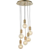 Hängelampe Metall in Gold verstellbar Retro Design für 6x E27 Hängelampe Metall in Gold verstellbar Retro Design für 6x E27 von Endon