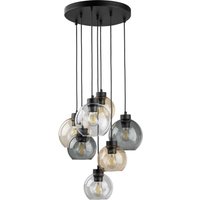 Hängelampe Rauchglas H: max. 140 cm verstellbar 7x E27 von TK Lighting