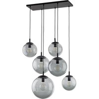 Hängelampe Rauchglas L: 77 cm H: max. 140 cm 6x E27 von TK Lighting