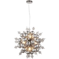 Hängelampe Rauchglas Metall B: 63 cm 9x E14 Modern OAMARU von Endon