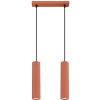 Hängelampe Rot 2-flammig B: 30 cm schmal H: max. 90 cm GU10 von Sollux