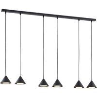 Hängelampe Schwarz 116 cm lang 6x GX53 Metall MIRA von Emibig