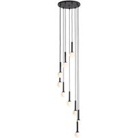 Hängelampe Schwarz Metall Glas G9 blendarm Ø36 cm rund Hängelampe Schwarz Metall Glas G9 blendarm Ø36 cm rund von ALDEX