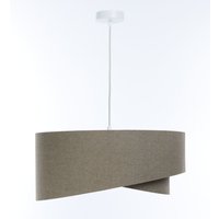 Hängelampe Stoff E27 D: 60 cm rund Braun Stoff Modern INGRAM von BPS Koncept