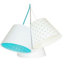 Hängelampe Weiß Blau Stoff 3-flmg Kinderzimmer Hängelampe Weiß Blau Stoff 3-flmg Kinderzimmer von BPS Koncept