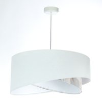 Hängelampe Weiß Creme rund Ø 50 cm E27 Velours Optik Stoff Hängelampe Weiß Creme rund Ø 50 cm E27 Velours Optik Stoff von BPS Koncept