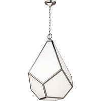 Hängelampe Weiß Nickel Modern Design geometrisch von ELSTEAD