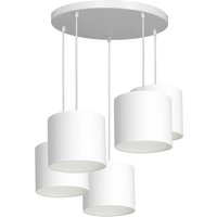 Hängelampe Weiß Stoff Metall B:58 cm 5-flmg blendarm von Luminex