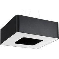 Hängelampe eckig B: 60 cm Schwarz blendarm Stoff 8x E27 von Sollux
