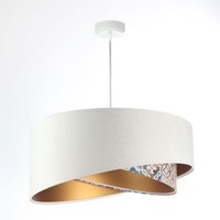 Hängelampe rund D: 50 cm E27 Stoff Velours Optik KARIM von BPS Koncept