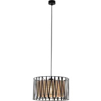 Hängelampe rund Ø 40 cm H: max. 165 cm Schwarz Braun von TK Lighting