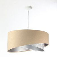 Hängelampe rund Ø 50 cm Stoff Velours Optik E27 wohnlich von BPS Koncept