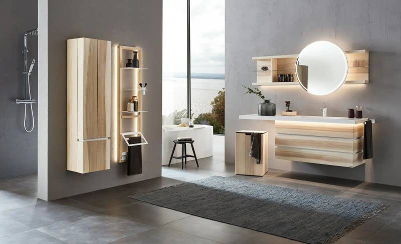 Hängeleiter  Fresh ¦ holzfarben ¦ Maße (cm): B: 38,4 H: 153,6 T: 23.5 Regale > Badregale - Höffner