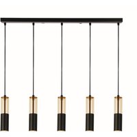 Hängeleuchte 5-flammig B: 93,5 cm Schwarz Bernstein GU10 von Searchlight