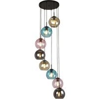 Hängeleuchte Bunt Ø 54 cm H: max. 2 m verstellbar Glas von Searchlight
