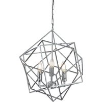 Hängeleuchte Chrom 3x E14 B: 48 cm Metall Modern HANNAH von Searchlight
