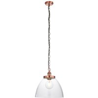 Hängeleuchte E27 Ø 33 cm Glas Metall in Kupfer antik Hängeleuchte E27 Ø 33 cm Glas Metall in Kupfer antik von Endon