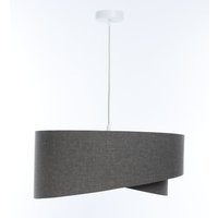 Hängeleuchte E27 rund Ø 40 cm Grau Stoff Modern INGRAM von BPS Koncept