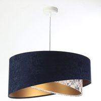 Hängeleuchte E27 rund Ø 50 cm Stoff Velours Optik KARIM von BPS Koncept