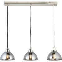 Hängeleuchte Glas Metall 3-flammig in Chrom Retro E27 von Endon
